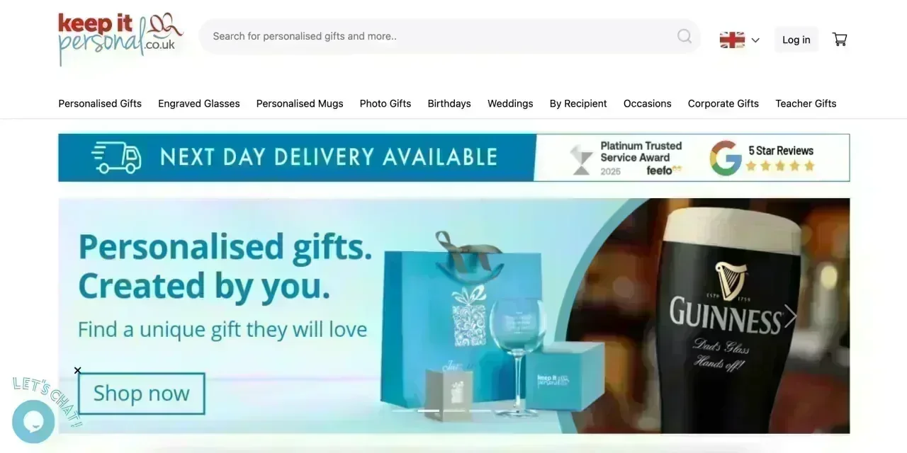 Keep It Personal - Personalized gifting e-commerce platform with custom product builder, gift recommendations, and delivery scheduling.